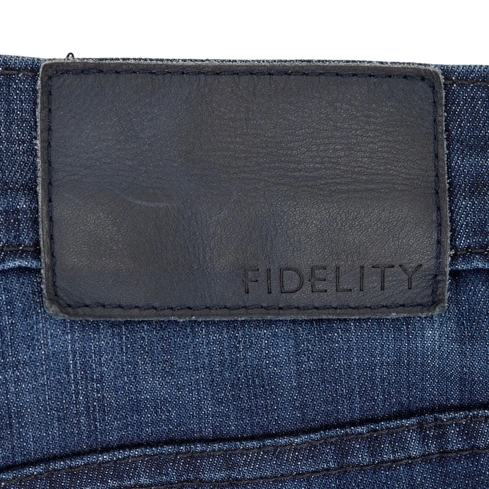 Fidelity Denim 50-11 Jeans Mens 38 Ventilator Blue Straight Leg Cott‎ Fits 38x30